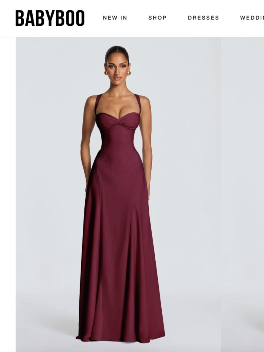 BABYBOO - IRIE MAXI DRESS - CHERRY LACQUER